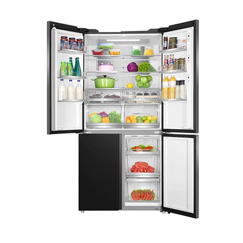 Haier Inverter French Door Smart Refrigerator HRF-758SIBGU1 | Black Glass